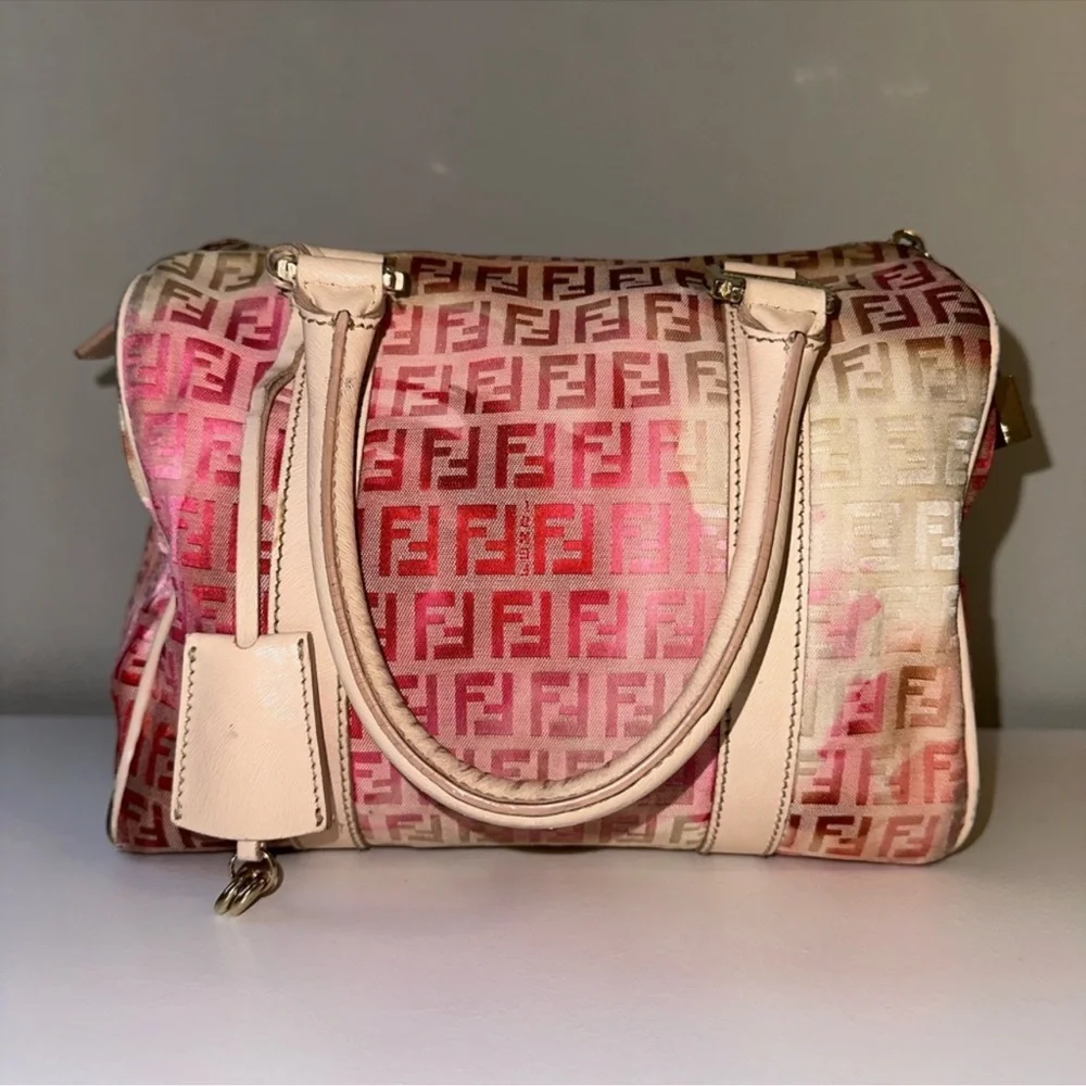 Rare Fendi Patent Zucchino Vitello Floral Forever Boston - Picture 2 of 12